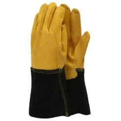 Deluxe Premium Leather Gauntlet - Medium 7 Deluxe Premium Leather Gauntlet - Medium -Happy Gardenly 00066724 tgl109