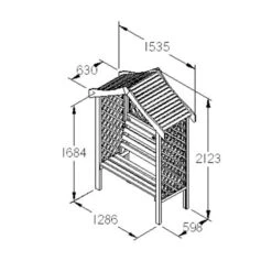 Parisienne Arbour 7 Parisienne Arbour -Happy Gardenly 00224303 BSEAT1 Parisienne Arbour drawing