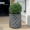 Lead Effect Round Planter - Pewter 32cm 1 Lead Effect Round Planter - Pewter 32cm -Happy Gardenly 10090993 32cm Round Lead Effect lifestyle