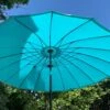 Shanghai Parasol - 2.7m - Aqua -Happy Gardenly 10117572 Aqua Shanghai Parasol 1