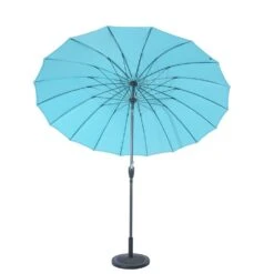 Shanghai Parasol - 2.7m - Aqua -Happy Gardenly 10117572 Aqua Shanghai Parasol 4