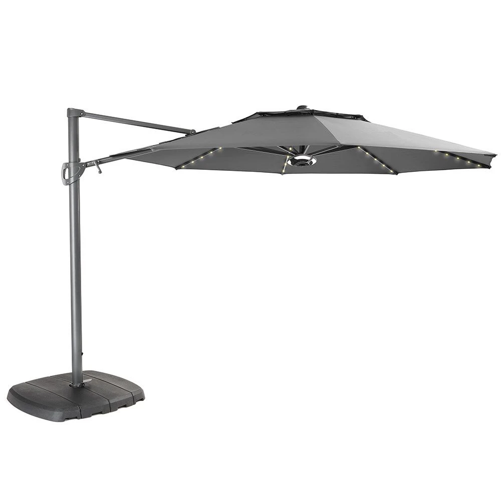 Free Arm Parasol 3.3m LED Lights And Bluetooth Speaker 3 Free Arm Parasol 3.3m LED Lights And Bluetooth Speaker