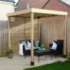 Direct - Modular Pergola With 1 Side Set 2 Direct - Modular Pergola With 1 Side Set -Happy Gardenly 10236417 MODPERG1PPK