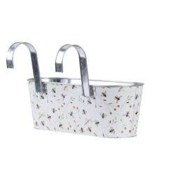 Bee Print Planters With Hooks -Happy Gardenly 1024582720 20BEE038 06