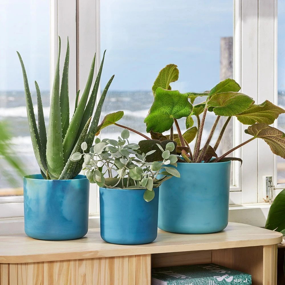 Elho - Ocean Collection - Atlantic Blue - Round 22cm 4 Elho - Ocean Collection - Atlantic Blue - Round 22cm - Image 2