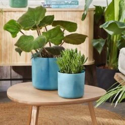 Elho - Ocean Collection - Atlantic Blue - Round 22cm 10 Elho - Ocean Collection - Atlantic Blue - Round 22cm -Happy Gardenly 10273861 10273863 10273865 10273867 the ocean collection blue.i2