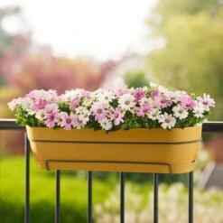 Elho Vibia Campana All In 1 Trough - Honey Yellow 50cm -Happy Gardenly 10276455 10276448 vibia campana all in 1 honey yellow.i1 1