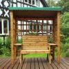 Charles Taylor - Wentworth Two Seater Arbour Green Roof - Garden Furniture 2 Charles Taylor - Wentworth Two Seater Arbour Green Roof - Garden Furniture -Happy Gardenly 10283840 HB144G Pic5