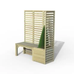 Forest Direct - Forest Modular Bench And Trellis Garden Seating Set - Garden Furniture -Happy Gardenly 1028860220 20MODSEAT1 2