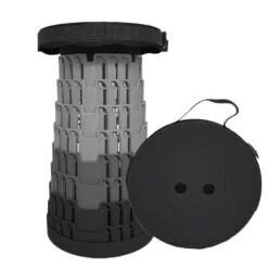 Black & Grey Telescopic Stool -Happy Gardenly 10291562 LP72949